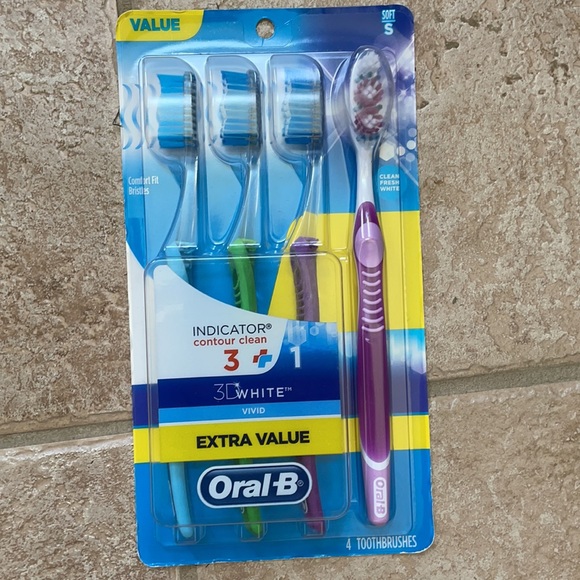 Oral-B Toothbrush Indicator Contour Clean + 3D White Vivid Value Pack - Picture 6 of 12